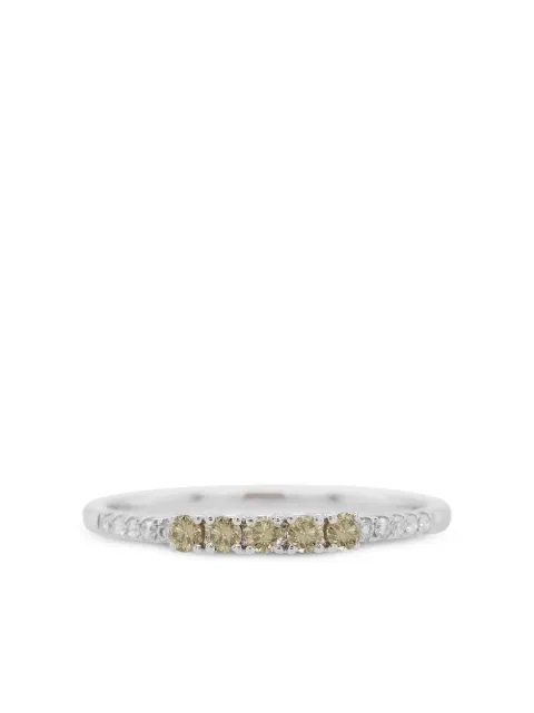HYT Jewelry 18kt white gold diamond band ring Silver R841HR