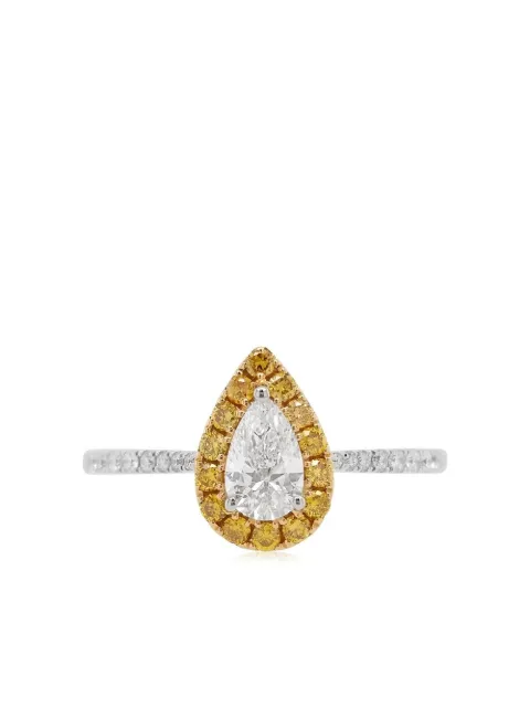 HYT Jewelry 18kt white gold diamond ring Silver R868HR