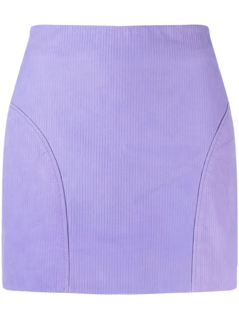 REMAIN corduroy leather mini skirt Purple RM2140