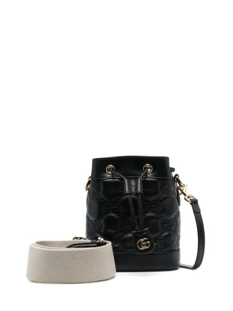 Gucci GG matelassé bucket bag Black 728231UM8HG