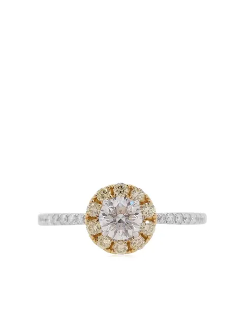 HYT Jewelry 18kt white gold diamond ring Silver R861HR