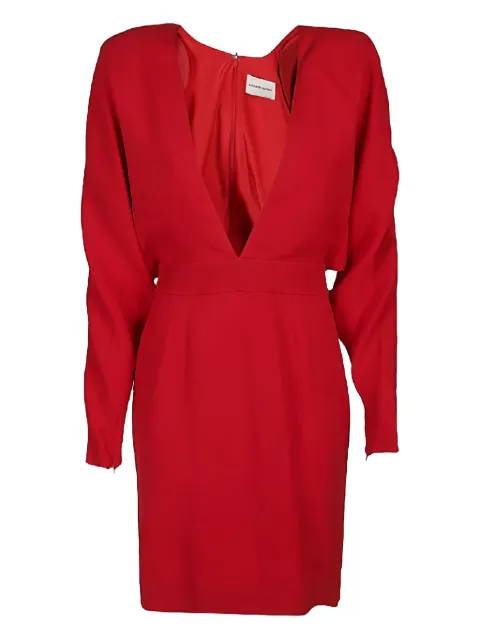 Alexandre Vauthier plunging-neck mini dress Red DR1834