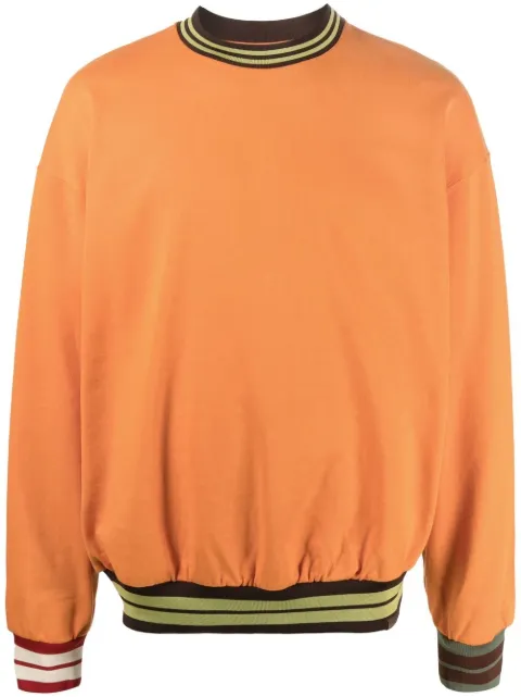 Jacquemus Le Lasso stripe-trim sweatshirt Orange 235JS1202272