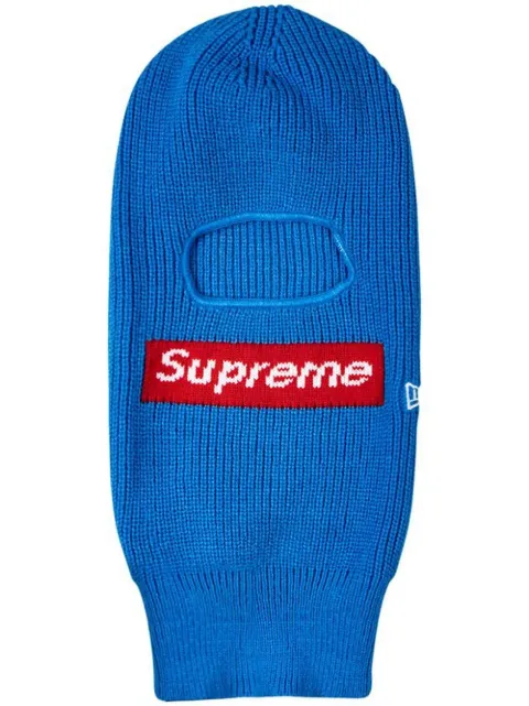 Supreme x New Era Box Logo knitted balaclava Blue SU12447