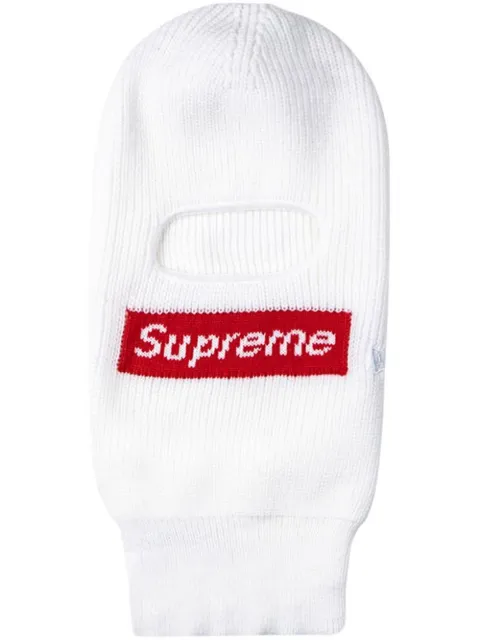 Supreme x New Era Box Logo knitted balaclava White SU12446