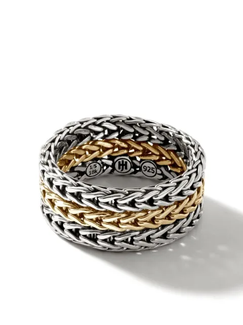 John Hardy 18kt yellow gold Classic Chain ring Silver RZ900949