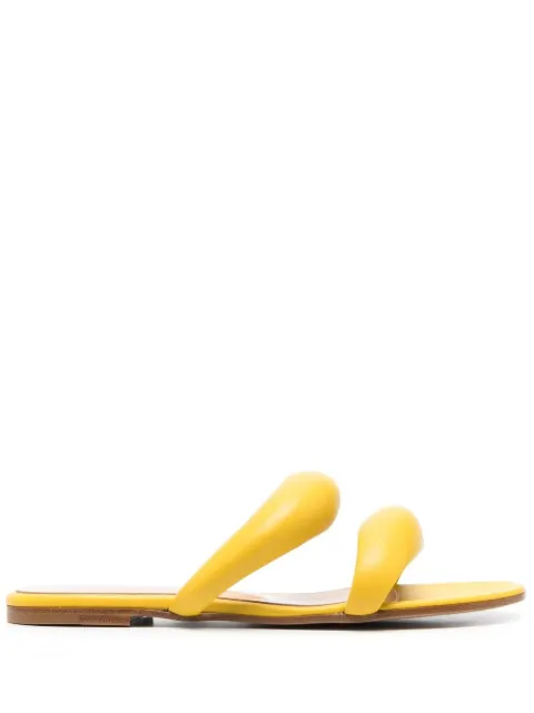 Gianvito Rossi padded slip-on sandals Yellow G1721005CUONAP