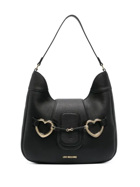 Love Moschino heart-bit shoulder bag Black JC4130PP1GLI1