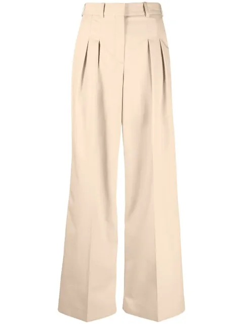 Calvin Klein pleated wide-leg trousers Neutrals K20K205411