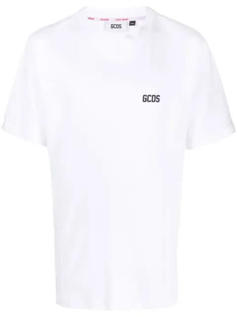 GCDS logo-print cotton T-shirt White SS23M130204