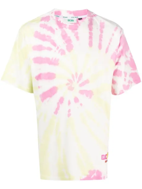 GCDS tie-dye print T-shirt Pink SS23M130300