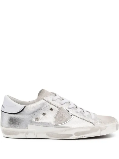 Philippe Model Paris side-logo patch sneakers Silver PRLDMM03