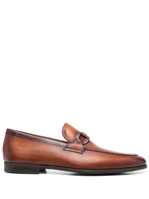 Magnanni front-strap almond-toe loafers Brown 24385