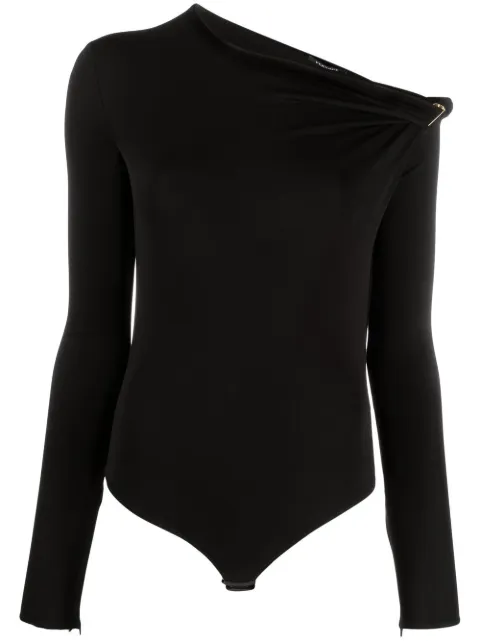 Versace off-shoulder long-sleeve bodysuit Black 10090801A01253