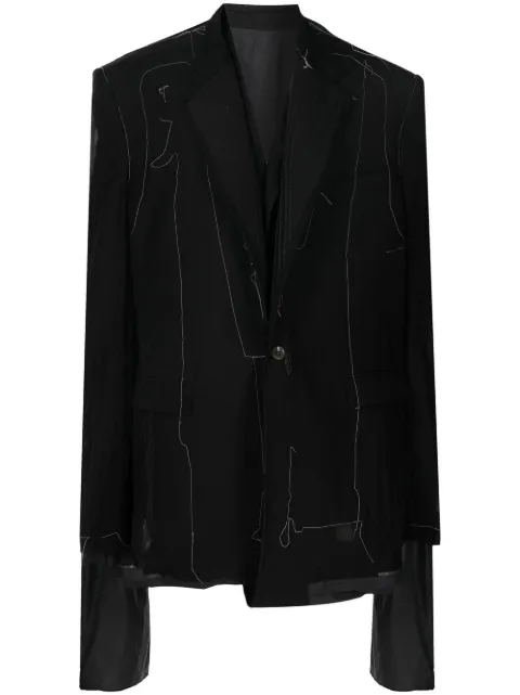 Nicolas Andreas Taralis reversible oversized blazer Black HVT10086010
