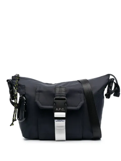 A.P.C. Treck logo buckle-fastening shoulder bag Blue PAAFHH61734IAK