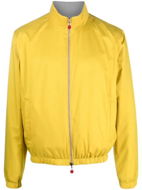 Kiton funnel neck bomber jacket Yellow UW1441YB900002000