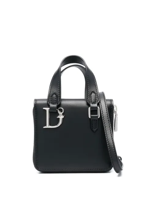 DSQUARED2 leather mini tote bag Black WAW002101500001