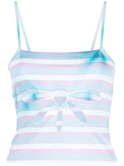 Collina Strada stripe-detail tank top Blue XX3197
