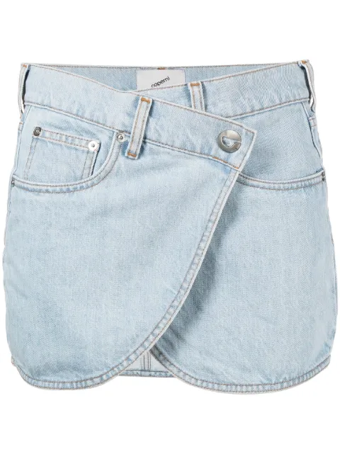 Coperni asymmetric denim miniskirt Blue COPJ24248