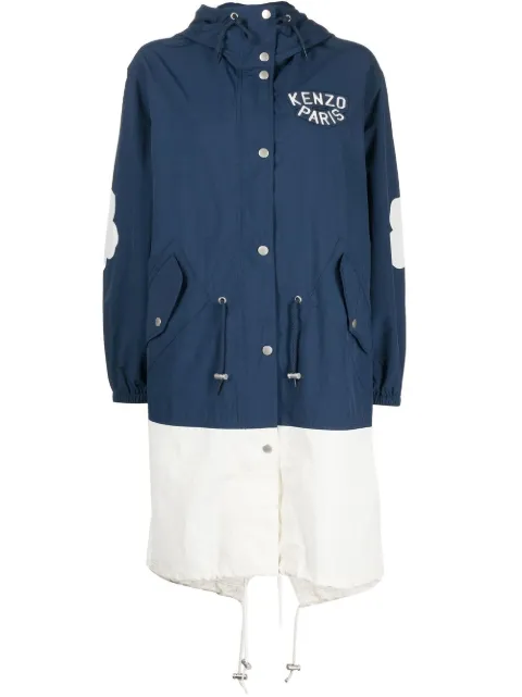 Kenzo Sailor long windbreaker jacket Blue FD52BL1709NF