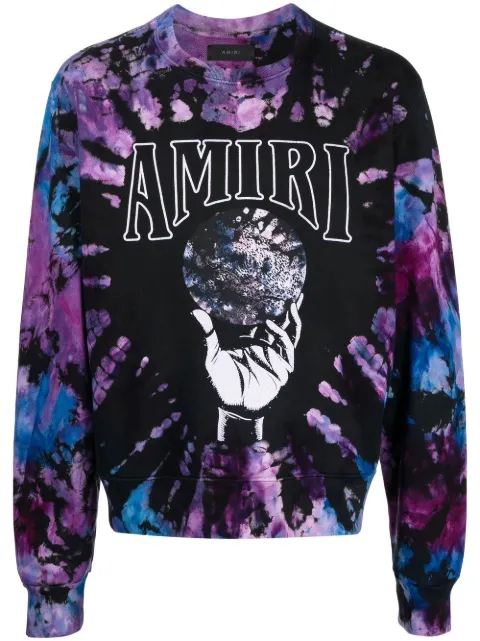 AMIRI tie-dye logo-print sweatshirt Black PS23MJG060