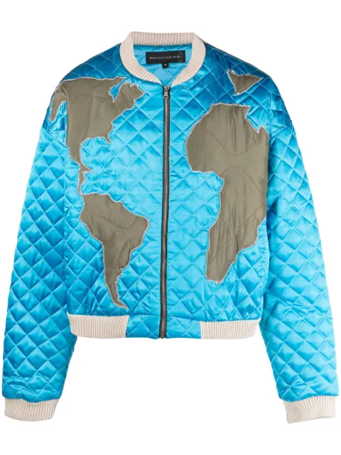 Who Decides War Global Grid bomber jacket Blue GLOBALGRIDBOMBER