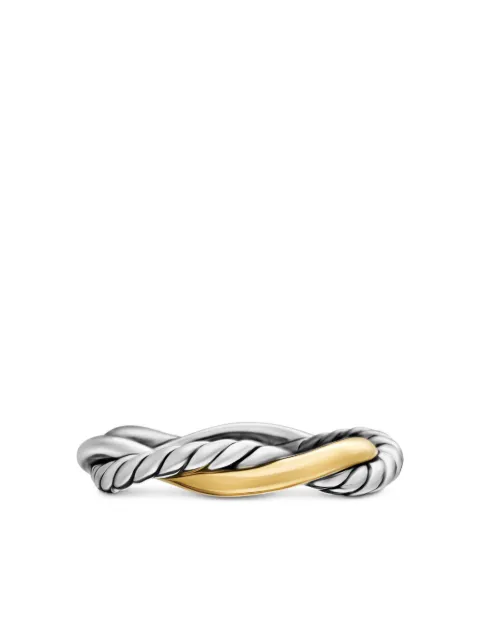 David Yurman 14kt yellow gold Petite Infinity band ring (4mm) Silver R16370S4
