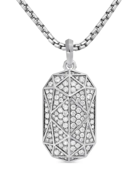 David Yurman sterling silver Torqued Faceted amulet (47.9mm) Silver D25912MSSADI