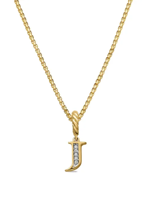David Yurman 18kt yellow gold Pavé Initial diamond pendant Gold D17661D88ADIJ
