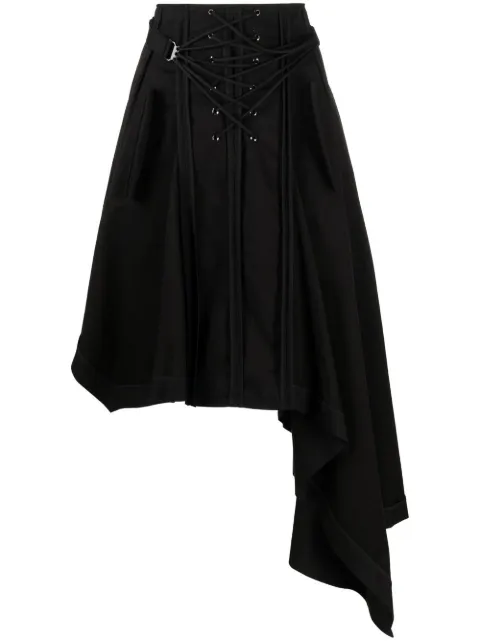 Monse lace-up asymmetric skirt Black MS230606SCT