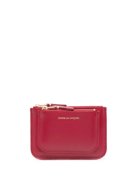 Comme Des Garçons Wallet logo-stamp leather purse Red SA8100OP