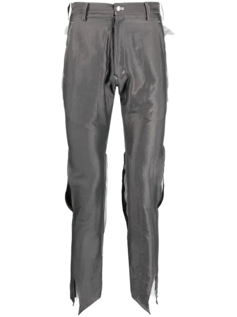 sulvam slim cut-out trousers Grey SRP12400