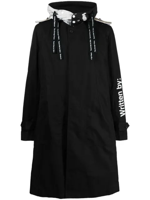 Takahiromiyashita The Soloist Written By two-tone parka coat Black SJ003SS