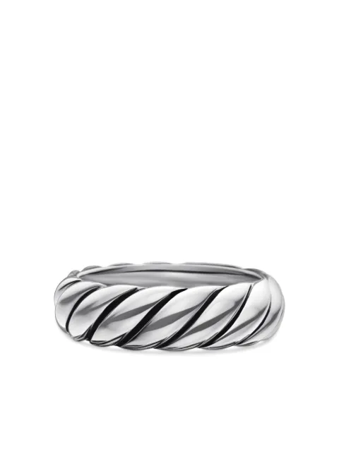David Yurman sterling silver Sculpted Cable band ring (6mm) Silver R17839SS