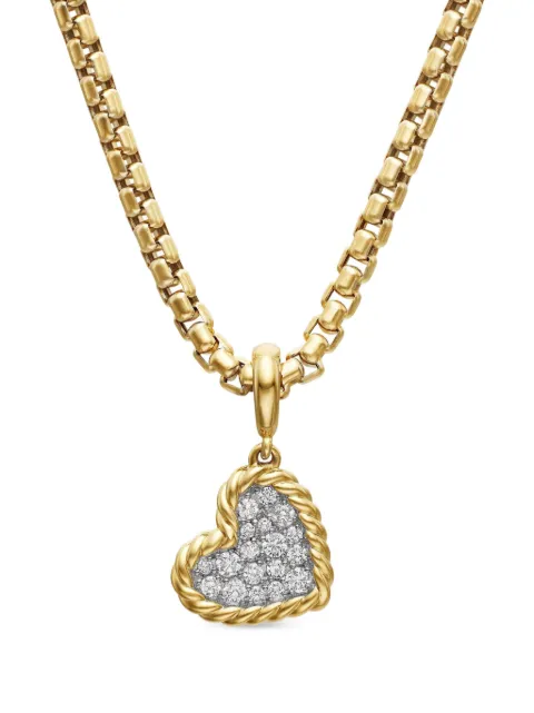 David Yurman 18kt yellow gold DY Elements diamond pendant (12.6mm) Silver D17838D88ADI