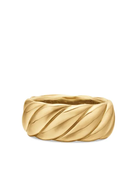David Yurman 18kt yellow gold Sculpted Cable band ring (9mm) Gold R1778488