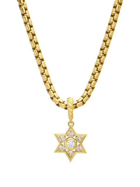 David Yurman 18kt yellow gold Star of David diamond pendant (17.2mm) Gold D17521D88ADI