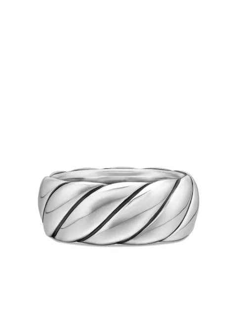 David Yurman sterling silver Sculpted Cable band ring (9mm) Silver R17784SS