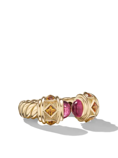 David Yurman 18kt yellow gold Renaissance rubellite and madeira citrine ring (6.5mm) Gold R1798788ARBMC