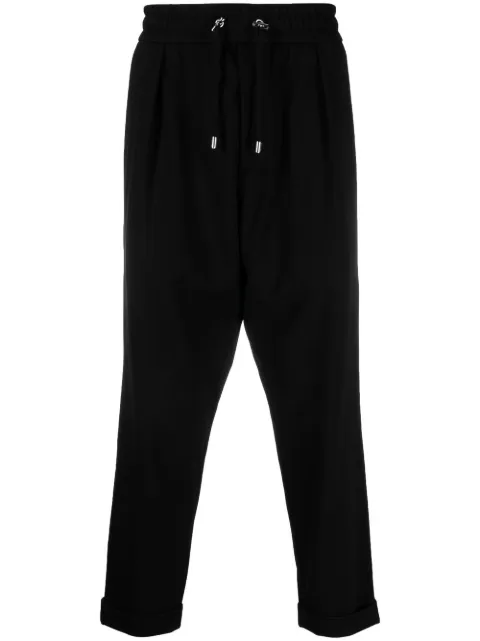 Balmain drop-crotch cropped trousers Black AH1PK005JE94
