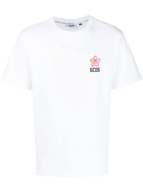 GCDS star-patch logo-print T-shirt White SB23M130178