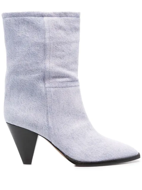 ISABEL MARANT 75mm Rouxa suede boots Purple BO0021FAA1A35S
