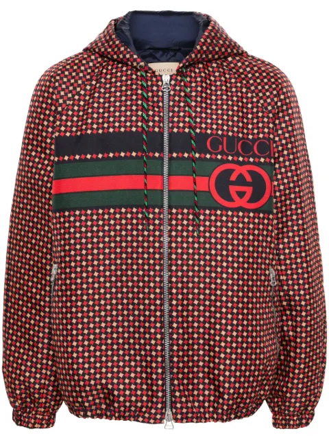Gucci Interlocking GG hooded jacket Red 714810ZAKY3