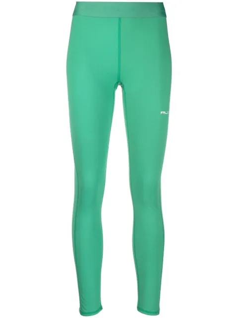 RLX Ralph Lauren logo-waist cropped leggings Green 284890409002