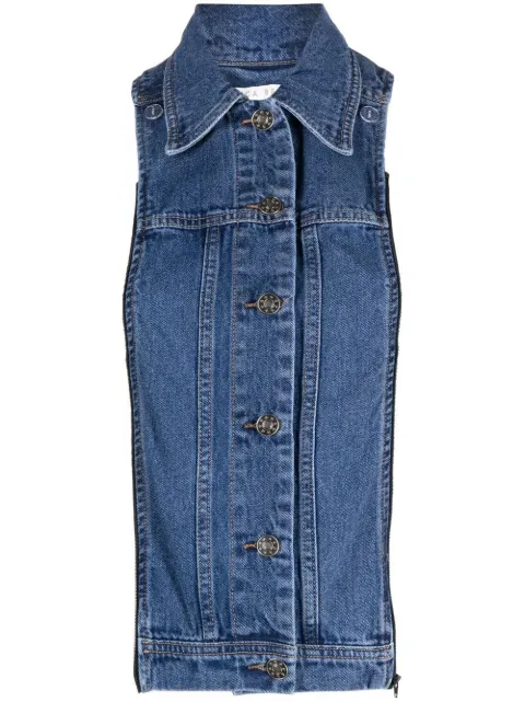 Veronica Beard button-front denim vest Blue CORE2525204