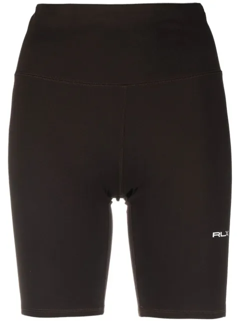 RLX Ralph Lauren high-waist cycling shorts Brown 284857231006