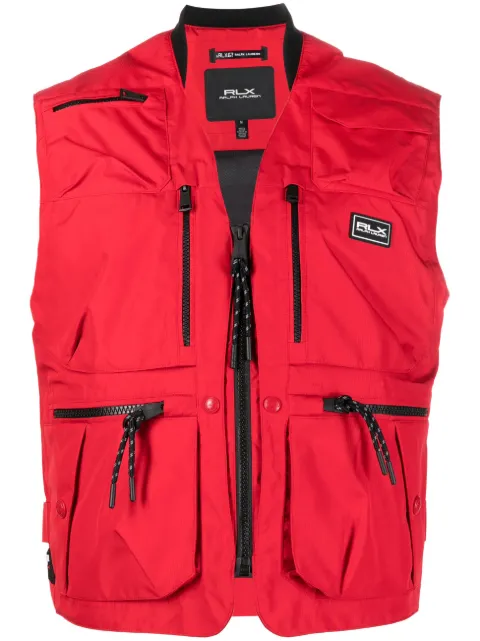 RLX Ralph Lauren Brendan multi-pocket cargo vest Red 784864294