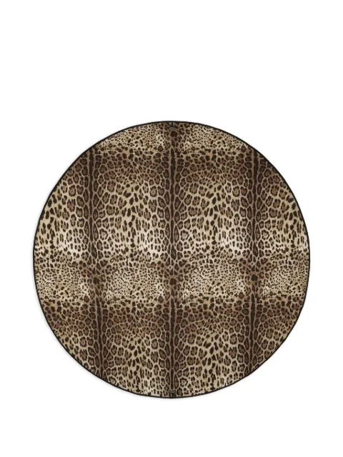 Dolce & Gabbana leopardo-print linen tablecloth set Brown TCG005TCADO
