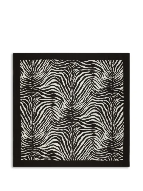 Dolce & Gabbana zebra-print linen tablecloth Black TCG001TCADO